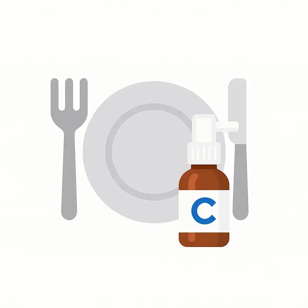 Vor dem Essen anwenden Illustration